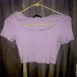 Cute purple crop top 💘